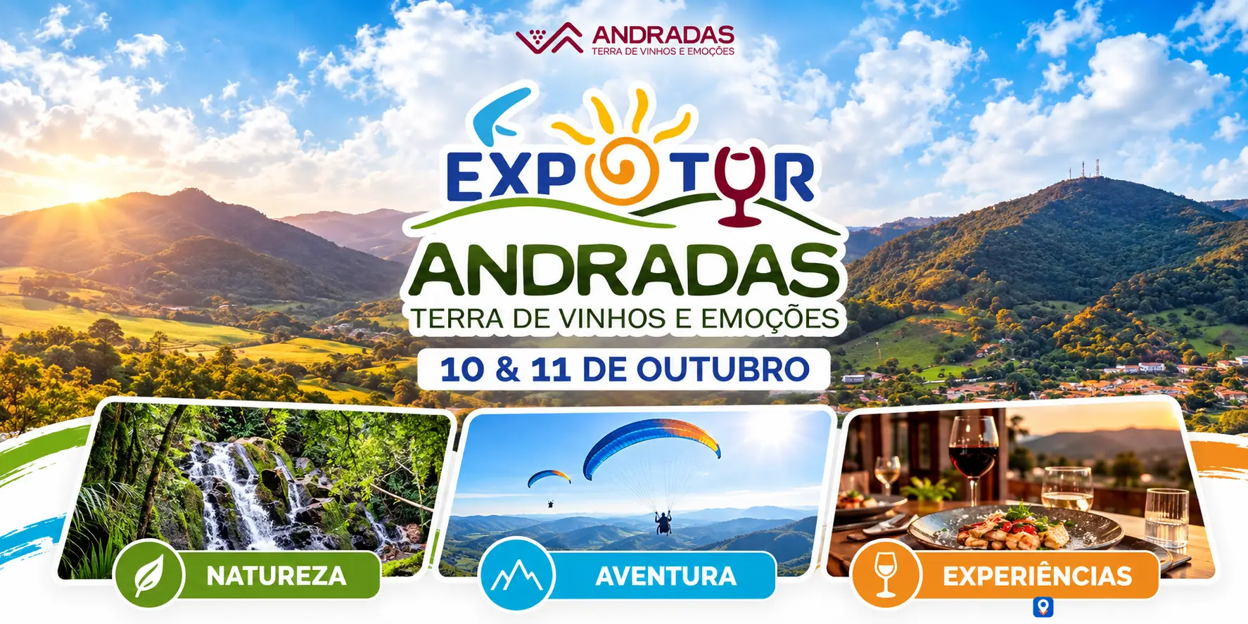 Expotur Andradas reúne turismo, gastronomia e experiências nos dias 10 e 11 de outubro